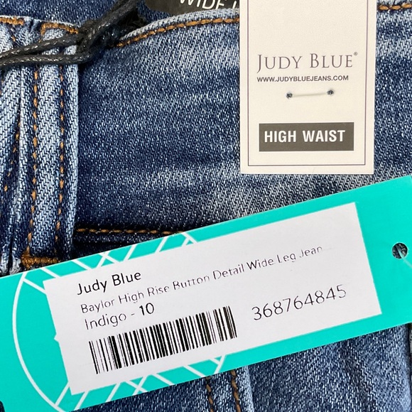 Judy Blue Baylor High-Rise Wide Leg Jeans - Indigo - Picture 2 of 7